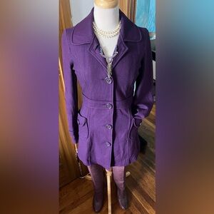 Tulle Purple Trench Coat for Women